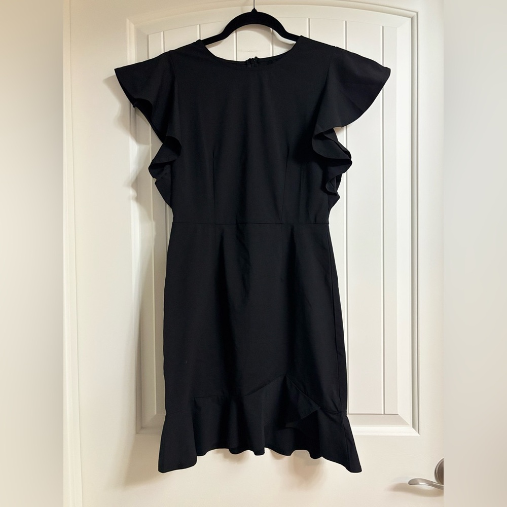 Chic Black Ruffle Dress